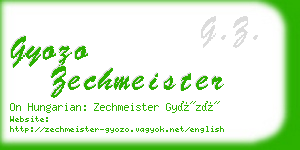 gyozo zechmeister business card